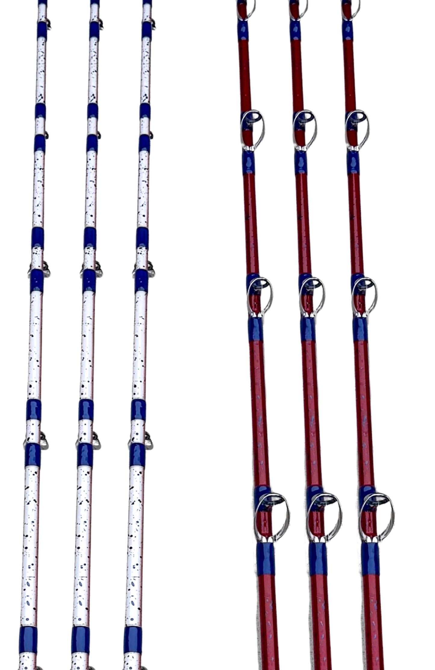 Lightly Used Red, White, and Blue Mahi Pattern Custom Rods