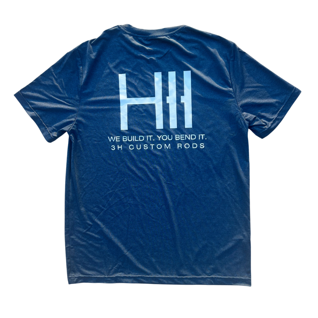 You bend it. We build it. - Performance Short Sleeve T-Shirt - Blue